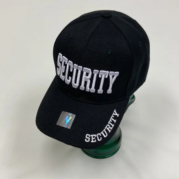 Security Guard Baseball Hat Adjustable embroidered black costume VIP president - Picture 4 of 7
